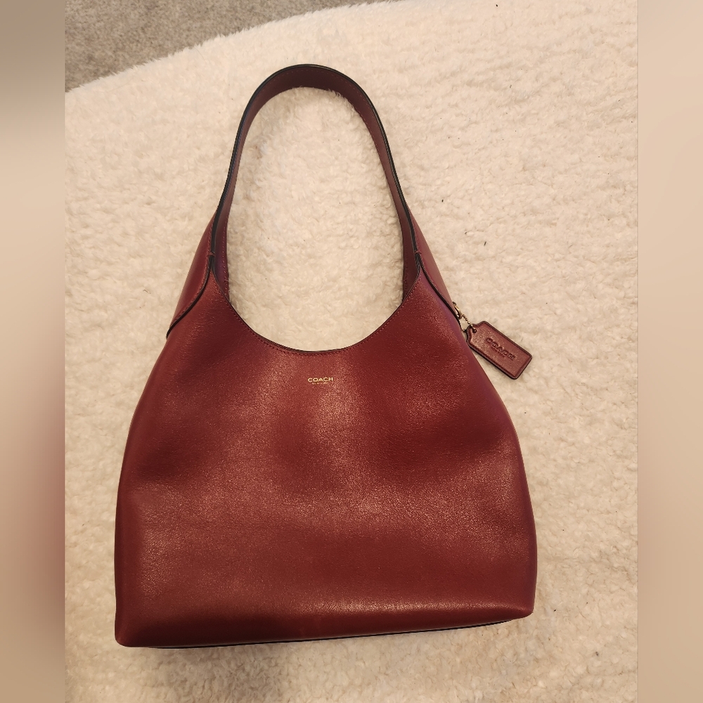 Coach Ruby Red Leather Hobo Shoulder Bag